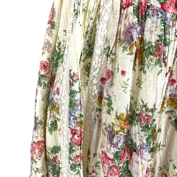 NWT LoveShackFancy Exley Dress Shining Gemstone Size 2 Floral Short Sleeve - Picture 4 of 16